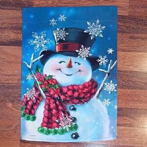 Snowman garden flag